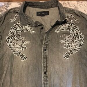 INC | Men’s Rolled Sleeve Button-Down, Size L